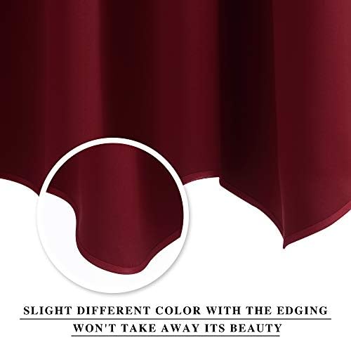 NICETOWN Burgundy Red Blackout Valances, Thermal Insulated Elegant W52 x L18 - Image 4