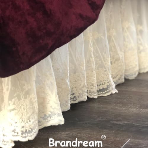 Brandream Lace Bed Skirt Boho Bohemian Girl Baby Nursery Crib Bed Skirt Dust - Image 2