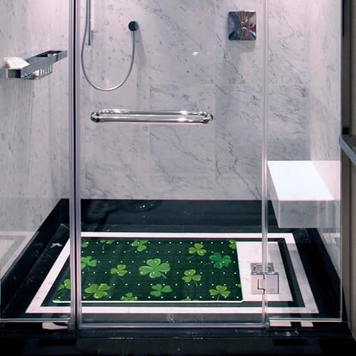 Shower Mat Non Slip, Clovers Pattern Anti Slip Bath Mat - Image 6