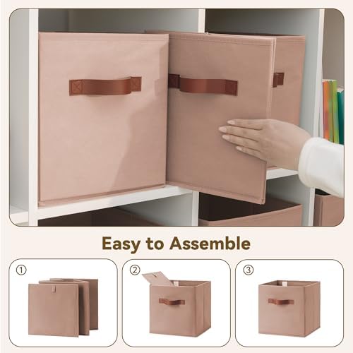 GRANNY SAYS Cube Storage Bins, 11 Inch Cube Organizer, Dusty Pink - Image 6