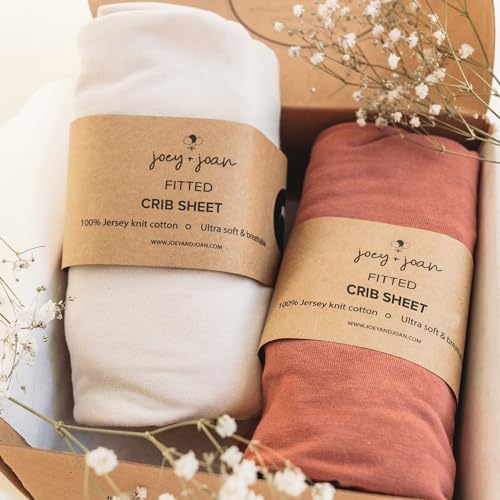 Joey + Joan Fitted Crib Sheets 28 x 52 – Compatible by JoeyJoan