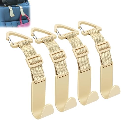 Amooca 4 Pack Anti-drop Headrest Hooks Adjustable Car Seat Organizer by Amooca