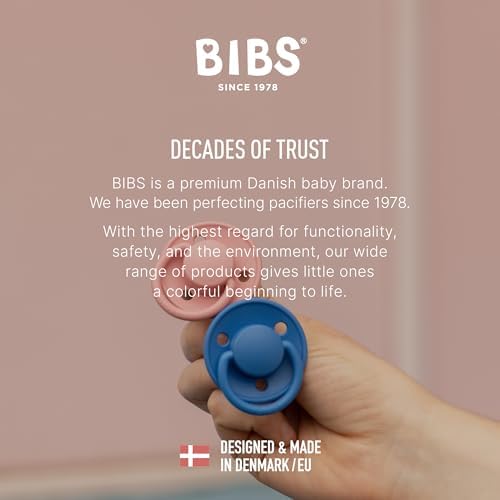 BIBS Pacifiers OneSize | 2-Pack Soothers | BPA-Free Symmetrical Nipple | Made - Image 6
