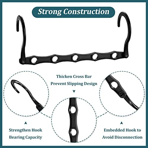 AMKUFO 6 Pack-Closet-Organizers-and-Storage, Space-Saving-Hangers Black - Image 4