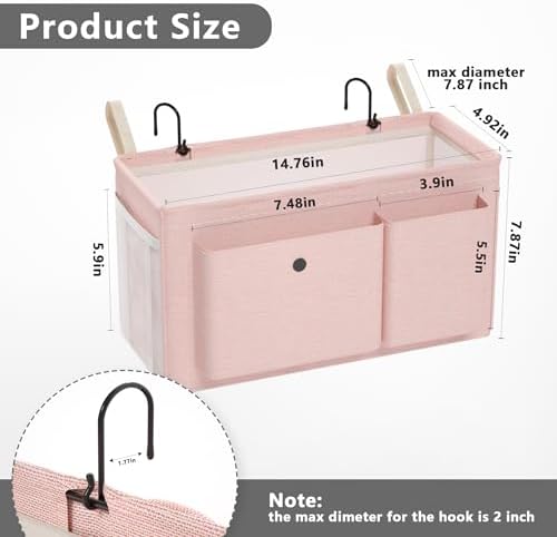 Bedside Caddy Bedside Storage Hanging Organizer - Image 3