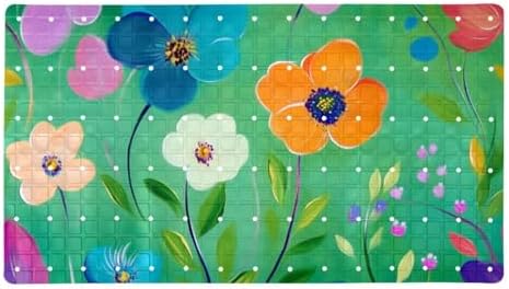 Bathtub Mat Non Slip 26.8x15.1In, Floral Bath Mat by Anna+Cowper