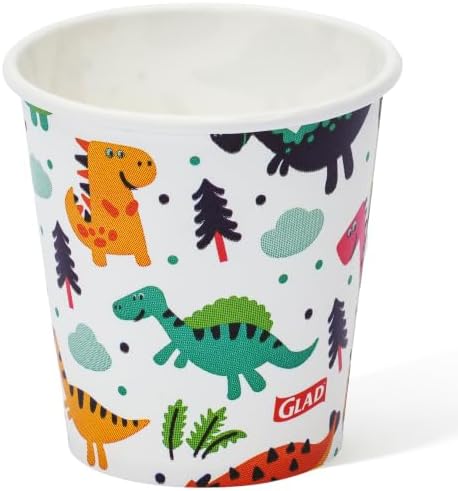 Glad for Kids Dinosaur Disposable Paper Bath Cups, 3 Oz - Image 3
