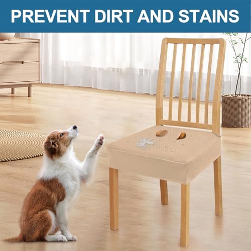 Smiry Waterproof Seat Covers for Dining Room Chairs - Image 6