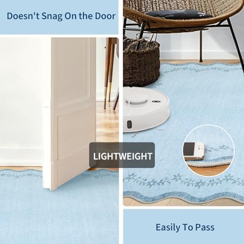 GarveeHome 2x6 Scalloped Washable Runner Rug Non Slip Hallway Kitchen Rug - Image 5