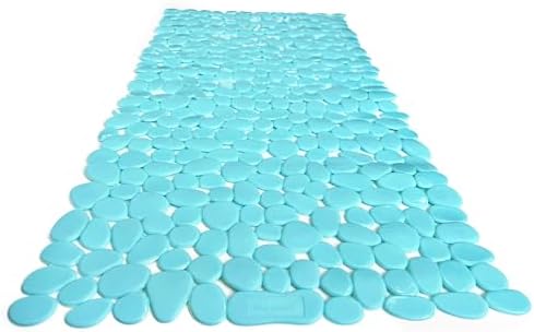 “Pebbles” Non-Slip Bathtub/Shower Mat 27.5”x14” Rectangular, Machine-Washable by TikeSmart