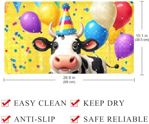 Shower Mat Bathtub Mat, 26.8x15.1 inch, Non-Slip Bath Mat - Image 3