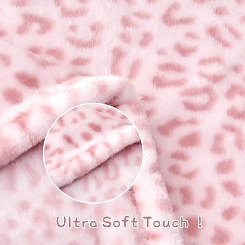Yurhap Leopard Print Baby Blanket Fleece Baby Blankets - Image 6