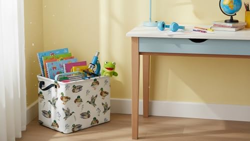 CLOCOR Rectangular Storage Basket, Collapsible Storage Bin, Waterproof Books Box - Image 2