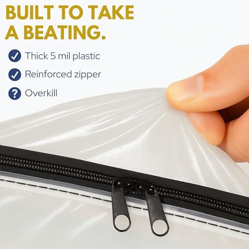 Crib Mattress Storage Bag with Zipper, 2 Accessory Bags - Image 3