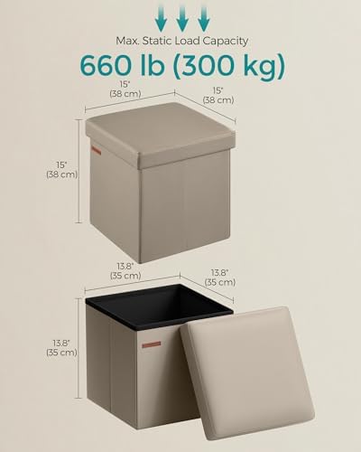 SONGMICS 15 Inches Ottoman - Image 3