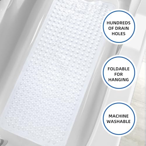 MOONFLY Shower and Bathtub Mat, 40x16 Inches - Image 5