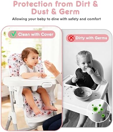 Baby High Chair Cover Replacement, Reversible & Waterproof High Chair Cushion - Image 5