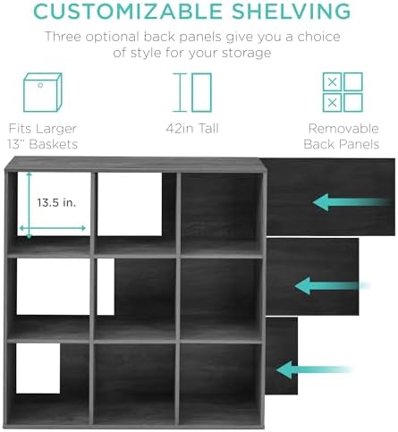 Best Choice Products 9-Cube Storage Organizer, 13.5in Shelf Opening, Display - Image 3