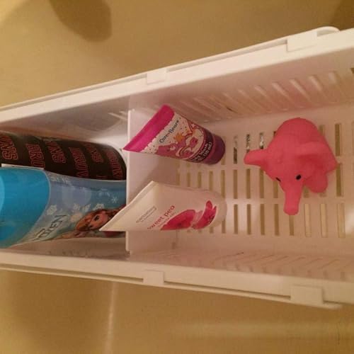 Adjustable Bathtub Toy Organizer, Partitioned Storage Basket - Image 2