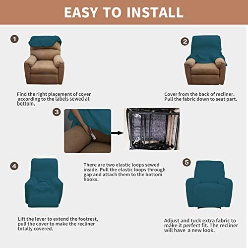Easy-Going 100% Waterproof Recliner Chair Cover，1-Piece Recliner Slipcover - Image 5