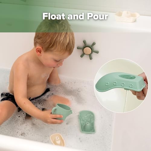 Haakaa Nautical Silicone Baby Bath Toys Set, Food Grade Silicone Bathtub Toys - Image 6