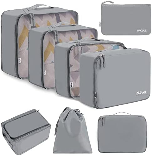 BAGAIL 8 Set Packing Cubes Luggage Packing Organizers by BAGAIL