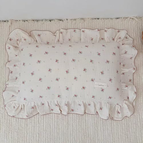 BuLuTu Muslin Cotton Toddler Pillowcase Standard Size 20"x26", Berry Pattern by BuLuTu
