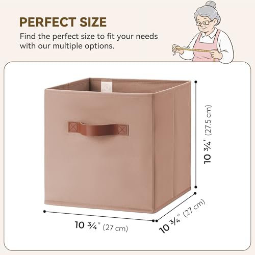 GRANNY SAYS Cube Storage Bins, 11 Inch Cube Organizer, Dusty Pink - Image 2