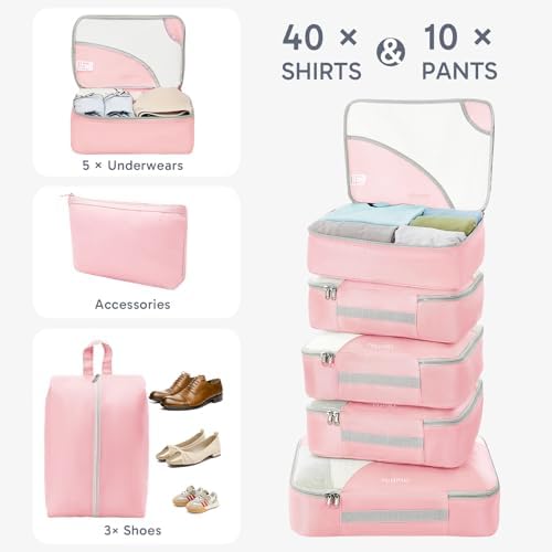 OlarHike Packing Cubes for Travel, Gifts for Women Mom, Anti-Tearing Suitcase - Image 4