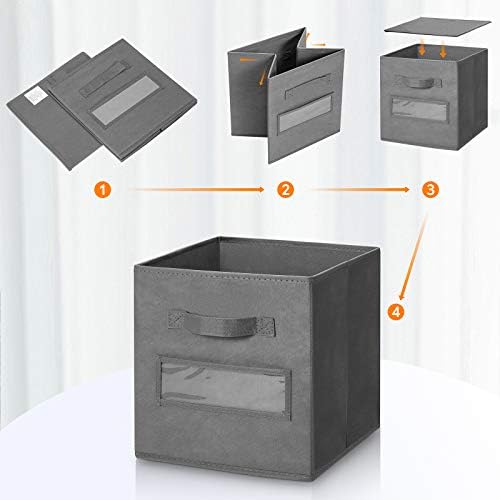 11 Inch Storage Cube, Storage bin Foldable Fabric Cube Storage Bins - Image 4