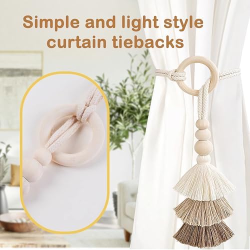 SRG Curtain Tiebacks for Curtains 2 Pack, Decorative Curtain Holdbacks for - Image 3