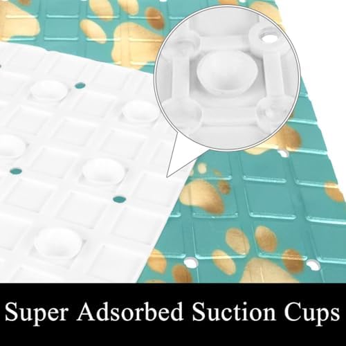 Bathtub Mat Non Slip 26.8x15.1In, Dogs Paws Bath Mat - Image 3