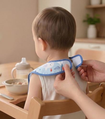 3 Pack Waterproof Baby Bibs for Eating, Mess Proof Feeding Bib - Image 3