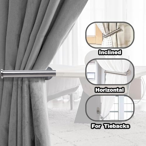 MaxMona Adhesive Curtain Holdbacks, No Drill Tie Backs, 2 Pack - Image 3