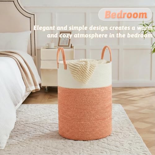 Laundry Basket, Woven Cotton Rope Laundry Hamper, 100L - Image 6