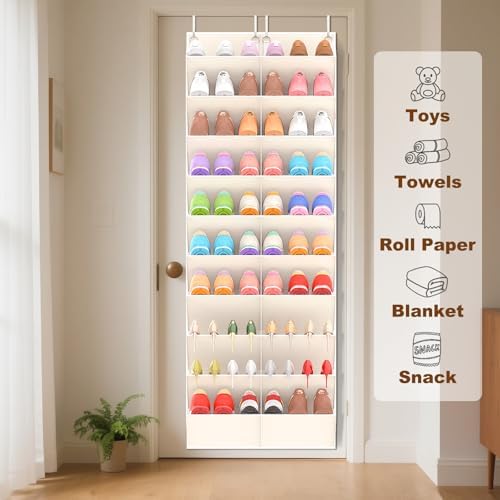 UVIAHOMI 20-30 Pairs Over the Door Shoe Organizer, 10-Tier Door Shoes Rack - Image 6