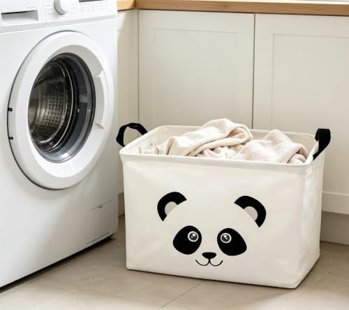 Rectangle Panda Storage Basket, Collapsible Storage Box, Gift Basket, Room Decor - Image 4