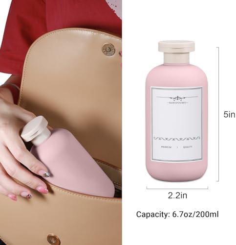 6.8oz Travel Bottles for Toiletries, Empty Plastic Squeeze Bottles - Image 3