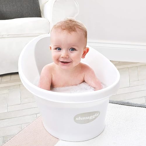 Shnuggle Newborn Baby Bath | Built in Support Bump and Soft Backrest | Suitable - Image 3