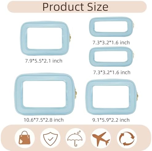 5PCS Diaper Bag Organizer Pouch Set, TSA Approved Toiletry Bag, Purse Organizer - Image 2