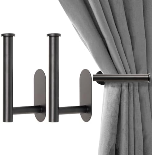 MaxMona Adhesive Curtain Holdbacks, No Drill Tie Backs, 2 Pack by ForaBetterLiving