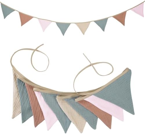Pennant Banner Bunting Flags Multicolor, Garland Triangle Banners Fabric - Image 4