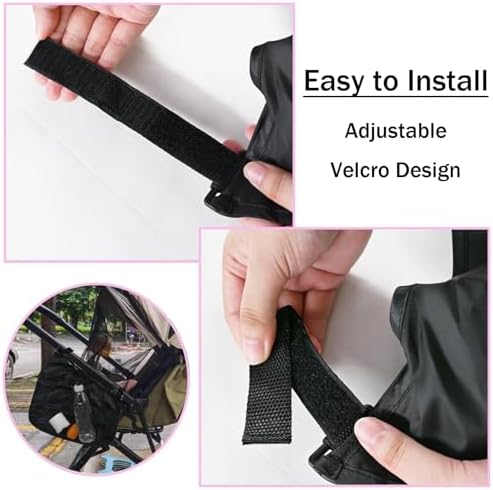 2PCS Universal Side Sling Stroller Cargo Net, Portable Storage Mesh Bag - Image 4