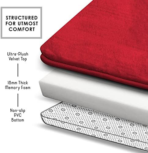 Clara Clark Bathroom Rugs, Velvet Memory Foam Bath Mat, Non-Slip Bath Rugs - Image 5