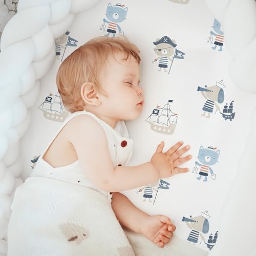Baby Bassinet Sheets Girl Boy, 3 Pack Fitted Bassinet Sheet - Image 4