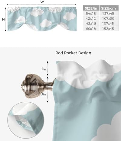 Kids Blackout Tie Up Valance Curtains - Image 6
