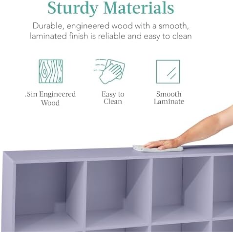 Best Choice Products Kids Bookcase 8-Cube Storage Organizer, 11in Shelf Opening - Image 6