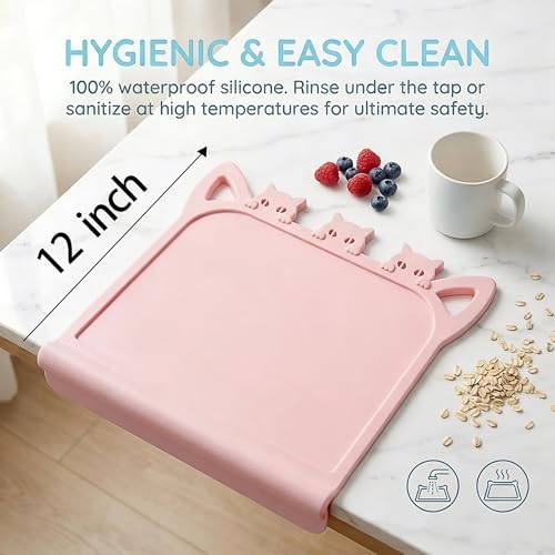 Silicone Toddler Placemat with Teething Table Edge Bumper - Image 7