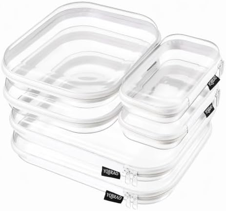 YQBRAO Clear Hard Shell Zipper Cases, Diaper Bag Organizer Pouches by Unknown