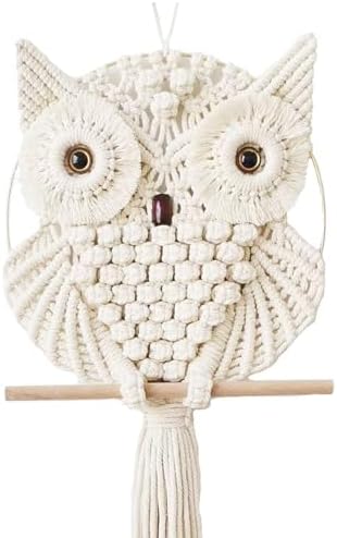 Achart Owl Macrame Wall Hanging-Hand Woven Boho Tapestry-Macrame Wall Decor by Achart